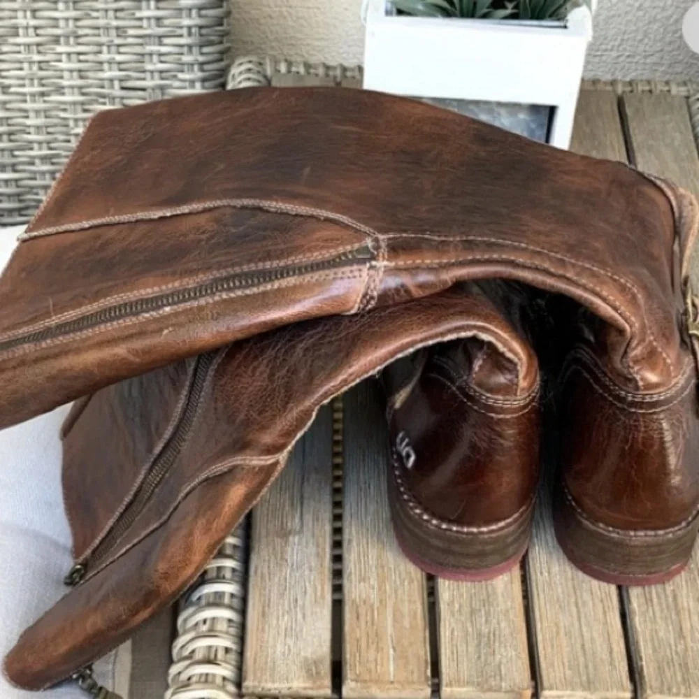 BED STU Glaye Cobbler Series Women's Distressed Leather Boots Size 9